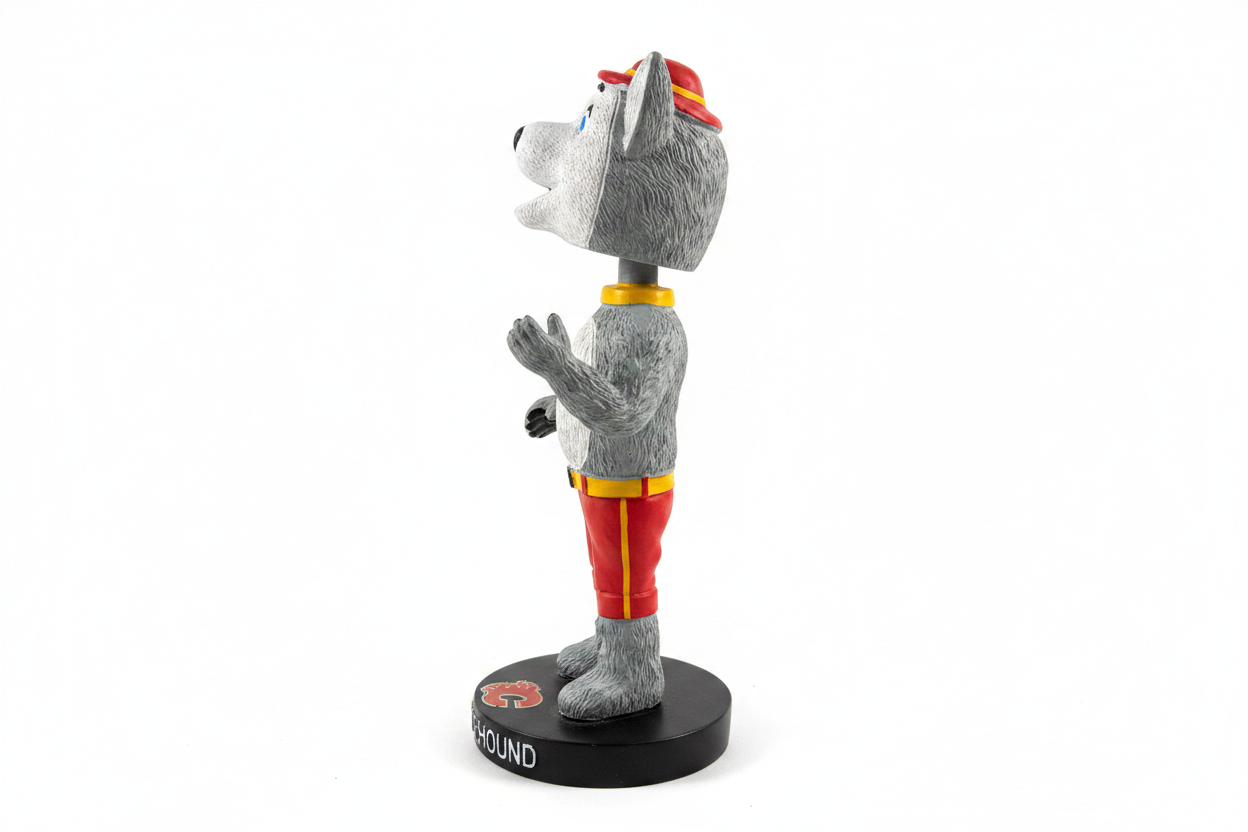 2009 Calgary Flames Harvey the Hound Collectors Edition Bobblehead – Official BDA NHL Mascot