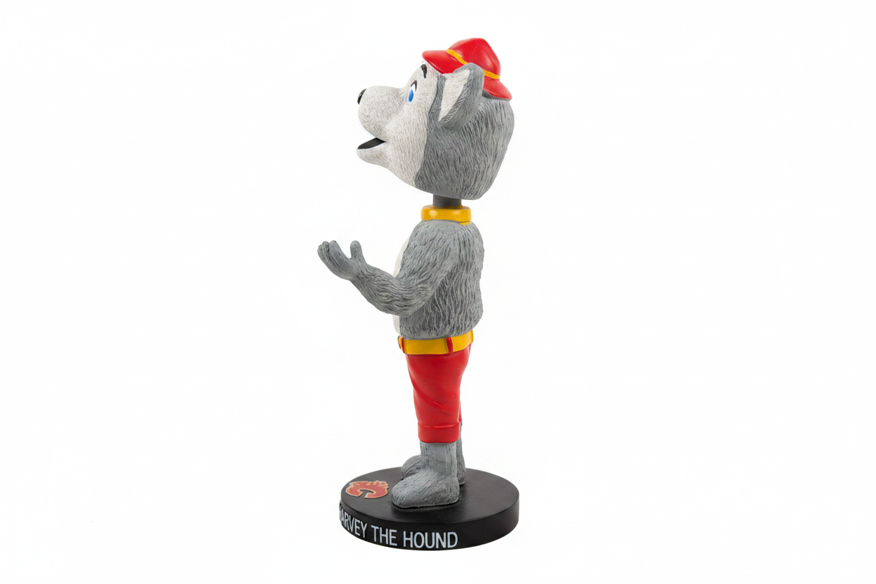 2009 Calgary Flames Harvey the Hound Collectors Edition Bobblehead – Official BDA NHL Mascot